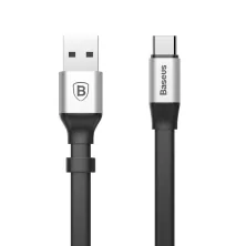 Кабель Baseus Nimble Portable Cable USB to Type-C 3A 0.23m Сріблястий