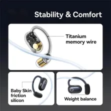 Беспроводные наушники открытого типа Baseus Eli Sport 1 Open-Ear Wireless TWS Earbuds IPX4 Черный