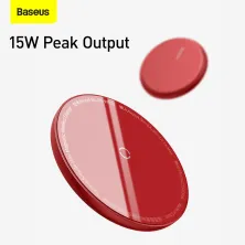 Бездротовий зарядний пристрій Baseus Simple Mini Magnetic з функцією MagSafe і Qi 15W Червоний