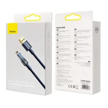 Кабель Baseus Explorer Series Auto Power-Off Fast Charging Data Cable USB to Lightning 2.4A 2m Синий