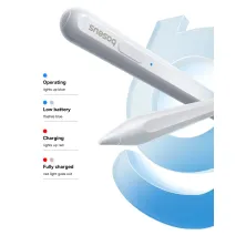 Стилус для iPad Baseus Writing 2 Series Plug-Type USB-C Active Wireless Version с LED индикатором 12 часов Белый