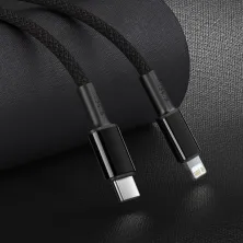 Кабель Baseus High Density Braided Fast Charging Data Cable Type-C to Lightning PD 20W 2m Черный