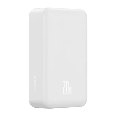 УМБ Baseus Magnetic Mini Wireless Fast Charge 2in1 20000mAh 20W 3A QC3.0+PD3.0 з Бездротовою зарядкою Qi 15W Білий