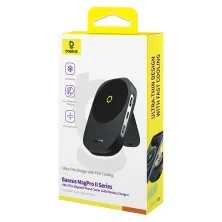 Бездротовий зарядний пристрій з кулером Baseus MagPro II Series Ultra-Thin Magnetic Phone Cooler з функцією MagSafe та Qi 15W Чорний