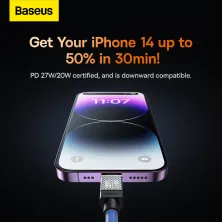 Кабель Baseus CoolPlay Series Fast Charging Data Cable Type-C to Lightning PD 20W 2m Синій