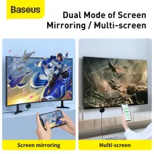 HDMI адаптер Baseus Meteorite Shimmer Wireless Display Adapter відео-адаптер бездротовий Чорний