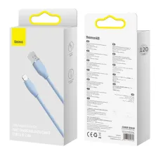 Кабель Baseus Jelly Liquid Silica Gel USB to Lightning 2.4A 1.2m Синій