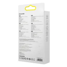 USB-хаб Baseus 8in1 StarJoy 8-Port Type-C HUB Adapter Type-C to USB3.1*3, Type-C(PD)*1, 4KHDMI, RJ45,TF, SD Сірий