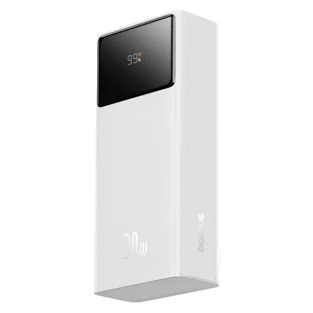 УМБ Baseus Star-Lord Digital Display 30000mAh 30W с технологией QC3.0+PD3.0 2USB+Type-C + Кабель USB to Type-C Белый