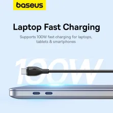Кабель Baseus Pudding Series Fast Charging Data Cable Type-C to Type-C 100W 20V 5A 2m Чорний