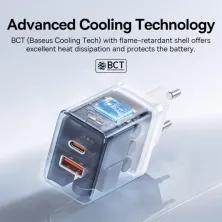 Мережевий зарядний пристрій Baseus Cube Fast Charger QC3.0+PD3.0 20W USB+Type-C 3A Білий