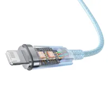Кабель Baseus Explorer Series with Smart Temperature Control Fast Charging Data Cable USB to Lightning 2.4A 1m Блакитний