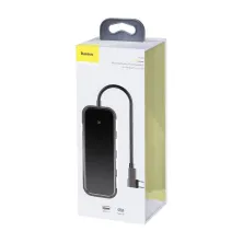 USB-хаб Baseus 5in1 Multi-functional 5-Port Type-C HUB Adapter Type-C to USB3.0*4, Type-C(PD)*1 Сірий