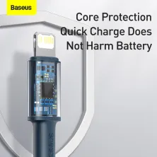 Кабель Baseus High Density Braided Fast Charging Data Cable Type-C to Lightning PD 20W 1m Синий