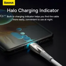 Кабель Baseus Glimmer Series Fast Charging Data Cable Type-C to Type-C 100W 20V 5A 2m Білий