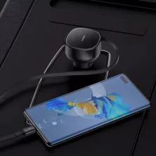 Автомобильное зарядное устройство Baseus Enjoyment Pro Retractable 60W USB и c встроенным кабелем Type-C 0.70м Черный