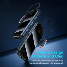 USB-хаб Baseus 8in1 AcmeJoy 8-Port Type-C HUB Adapter Type-C to USB3.0*2, USB2.0*1, Type-C*1, 4KHDMI, RJ45, TF, SD Сірий