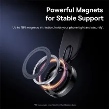 Автотримач для телефону магнітний Baseus C02 Go Series Magnetic  Car Phone Mount на торпедо Чорний