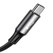 Кабель Baseus Fabric Flexible 3-in-1 Fast Charging Data Cable USB to Lightning+Type-C+MicroUSB 3.5А 1.2m Черный
