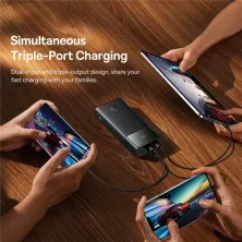УМБ Baseus Star-Lord Digital Display 30000mAh 30W з технологією QC3.0+PD3.0 2USB+Type-C + Кабель USB to Type-C Чорний
