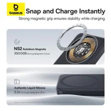 УМБ Baseus EnerFill FM11 Ultra-Mini Magnetic 2in1 10000mAh 22.5W 3A QC3.0+PD3.0 з Бездротовою зарядкою Qi 15W Чорний