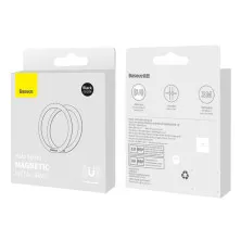 Магнитное кольцо Baseus Halo Series Magnetic Metal Ring с функцией Magsafe набор 2 штуки Черный
