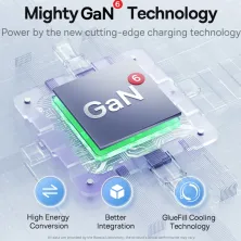 Мережевий зарядний пристрій Baseus GaN6 Pro 65W 2USB+2Type-C + кабель Baseus Type-C to Type-C 100W 20V/5A 1м Блакитний