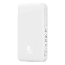 УМБ Baseus Magnetic Mini Wireless Fast Charge 2in1 5000mAh 20W 2.4A QC3.0+PD3.0 з Бездротовою зарядкою Qi 15W Білий