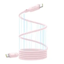 Кабель Baseus PicoGo Magnetic Liquid Silicone Series Fast Charging Data Cable Type-C to Type-C 240W 1m Рожевий