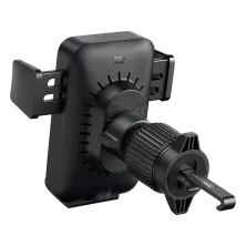 Беспроводное автомобильное зарядное устройство Baseus Wisdom Pro Auto Coil Alignment Air Outlet Version с технологией Qi 15W Черный