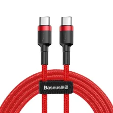Кабель Baseus Cafule Flash Charging Data Line Cable Type-C to Type-C PD 2.0 QC 3.0 60W 20V 3A 2m Червоний