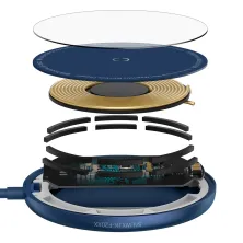 Бездротовий зарядний пристрій Baseus Simple Mini Magnetic з функцією MagSafe і Qi 15W Синій