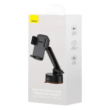 Автодержатель для телефона Baseus Easy Control Clamp Car Mount Holder Pro Suction Cup Version на торпедо и в воздуховод Черный