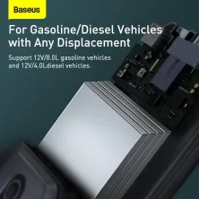 Пускозарядний пристрій Бустер Baseus MAX Car Jamp Starter Super Energy 3in1 12V 20000mAh 2000A з функцією Павербанка 5V/3A та LED фонарика Чорний
