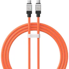 Кабель Baseus CoolPlay Series Fast Charging Data Cable Type-C to Type-C 100W 20V 5A 1m Помаранчевий