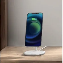 Бездротовий зарядний пристрій Baseus Swan Magnetic з функцією MagSafe і Qi 15W Білий