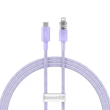 Кабель Baseus Explorer Series with Smart Temperature Control Fast Charging Data Cable Type-C to Lightning PD 20W 1m Фіолетовий