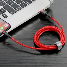 Кабель Baseus Cafule Cable USB to Lightning 2.4A 1m Червоний