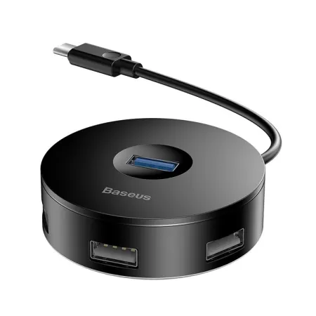 USB-хаб Baseus 5in1 Round Box HUB Adapter Type-C to USB3.0, USB2.0*3, Micro USB Сірий