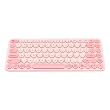 Клавиатура беспроводная Baseus K01A Wireless Tri-Mode Keyboard 2.4G/BT1+BT2 Розовый