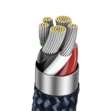 Кабель Baseus Explorer Series Auto Power-Off Fast Charging Data Cable Type-C to Type-C 100W 20V 5A 1m Синій