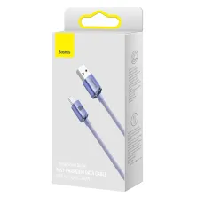 Кабель Baseus Crystal Shine Series Fast Charging Data Cable USB to Type-C 100W 20V 5A 2m Фіолетовий