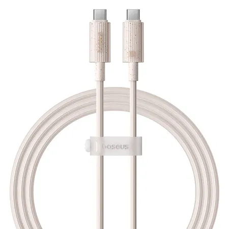 Кабель Baseus Habitat Series Fast Charging Data Cable Type-C to Type-C 100W 20V 5A 1m Рожевий