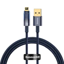 Кабель Baseus Explorer Series Auto Power-Off Fast Charging Data Cable USB to Lightning 2.4A 1m Синий