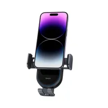 Беспроводное автомобильное зарядное устройство Baseus LightChaser Wireless Charging Electric Car Mount с технологией Qi 15W Черный