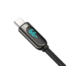Кабель Baseus Display Series Fast Charging Data Cable USB to Type-C 66W 11V 6A 1m Черный