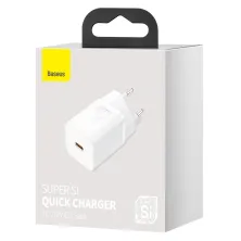 Сетевое зарядное устройство Baseus Super Si Quick Charger 1C QC3.0+PD3.0 25W Type-C 3A Белый