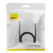 Кабель Baseus High Speed CAT7 Seven Types RJ45 10Gigabit Network Cable Ethernet Круглий 2m Чорний
