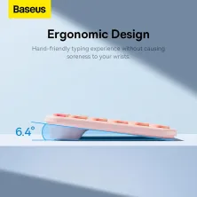 Клавиатура беспроводная Baseus K01A Wireless Tri-Mode Keyboard 2.4G/BT1+BT2 Розовый