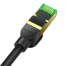 Кабель Baseus High Speed CAT8 RJ45 40Gigabit Network Ethernet Braided Cable Круглый 10m Черный